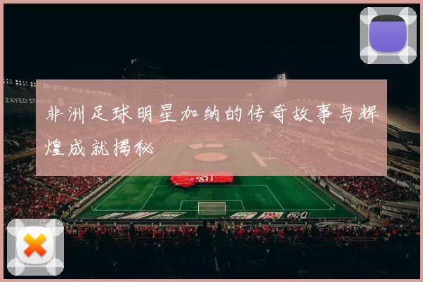 非洲足球明星加纳的传奇故事与辉煌成就揭秘